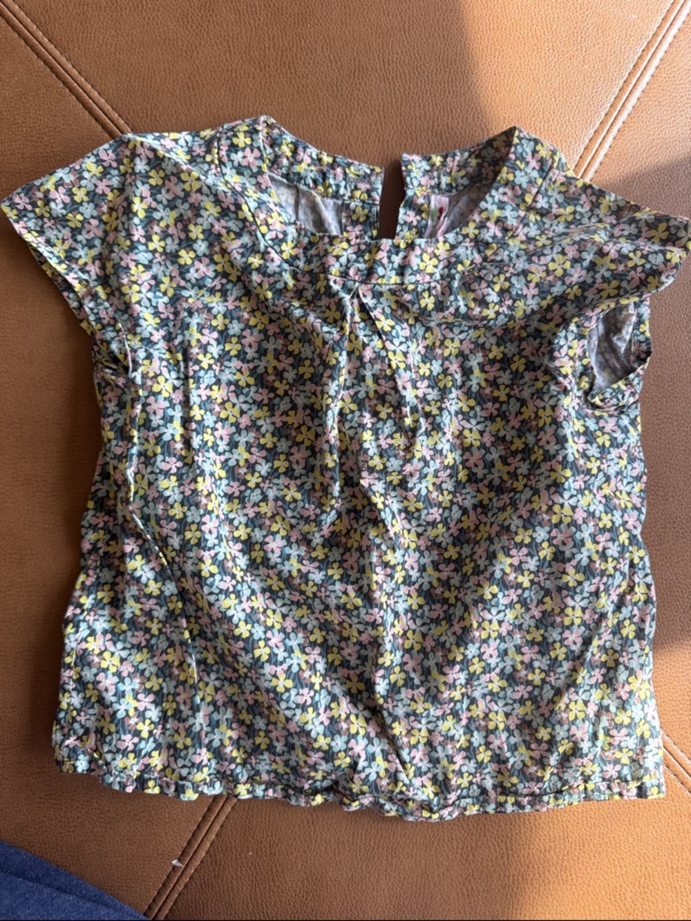 Bonpoint Floral Ruffled Cap Sleeve Top